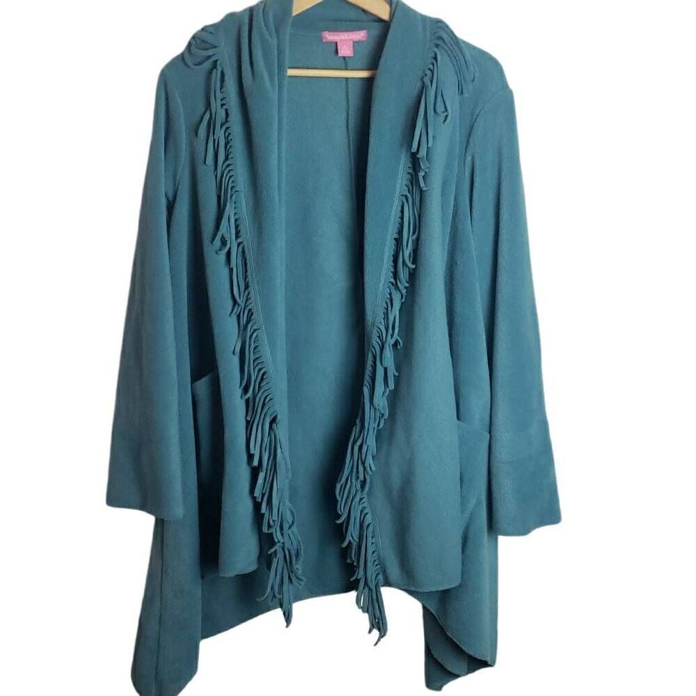 Women Within Blue Shaw Coat Size Medium